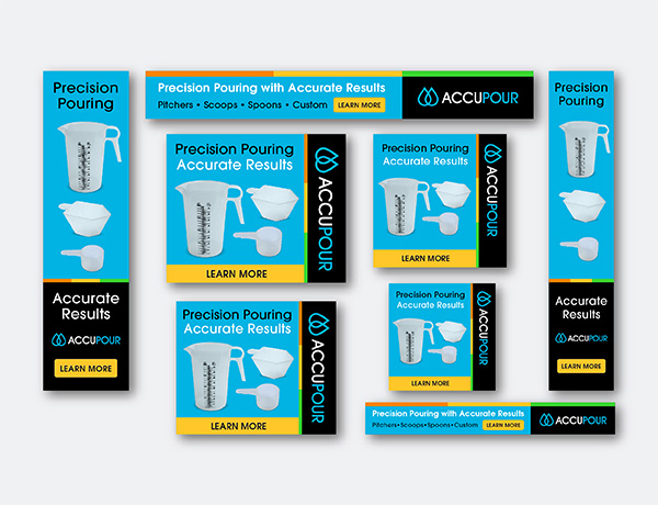 Axiom Products AccuPour Ad Campaign.